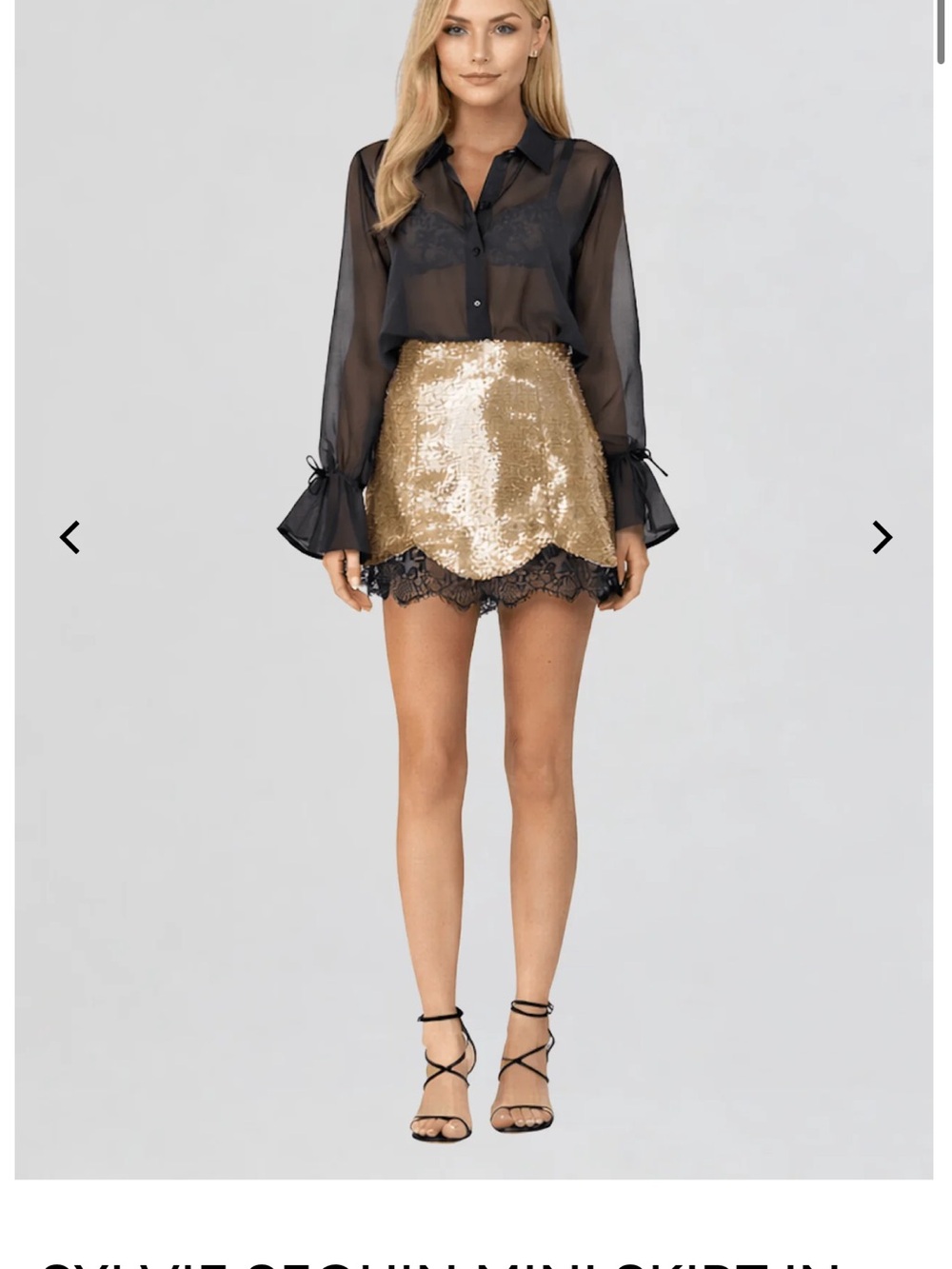 SYLVIE SEQUIN MINI SKIRT IN BROWN